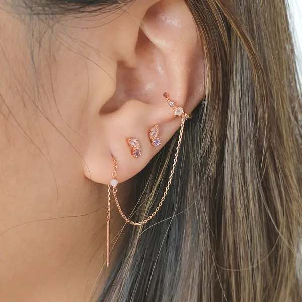 Leaf Jewelry EARCANDY Set, Rosa, 18 K Rosegold vergoldet Online Outlet