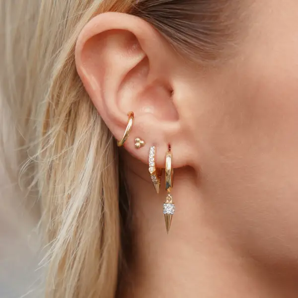 Leaf Jewelry Ohrstecker Bubble, 18 K Gelbgold vergoldet Blitzangebot