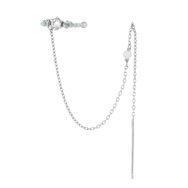 Leaf Jewelry Earcandy, Mondstein/Blauer Topaz, 925 Sterlingsilber Saisonale Angebote