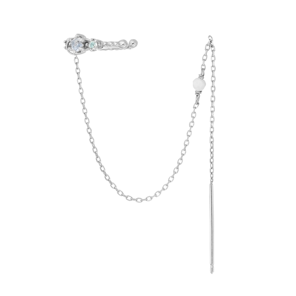 Leaf Jewelry Earcandy, Mondstein/Blauer Topaz, 925 Sterlingsilber Saisonale Angebote