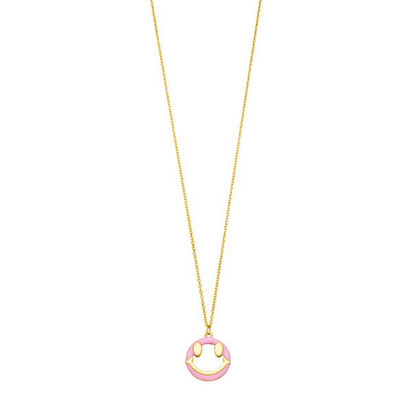 Leaf Jewelry Halskette "Joy" EMOJI, 18 K Gelbgold vergoldet Kostenlose Rückgabe