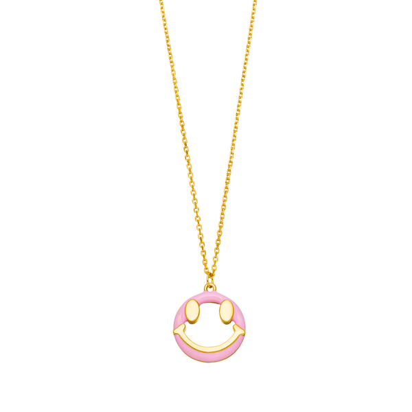 Leaf Jewelry Halskette "Joy" EMOJI, 18 K Gelbgold vergoldet Kostenlose Rückgabe