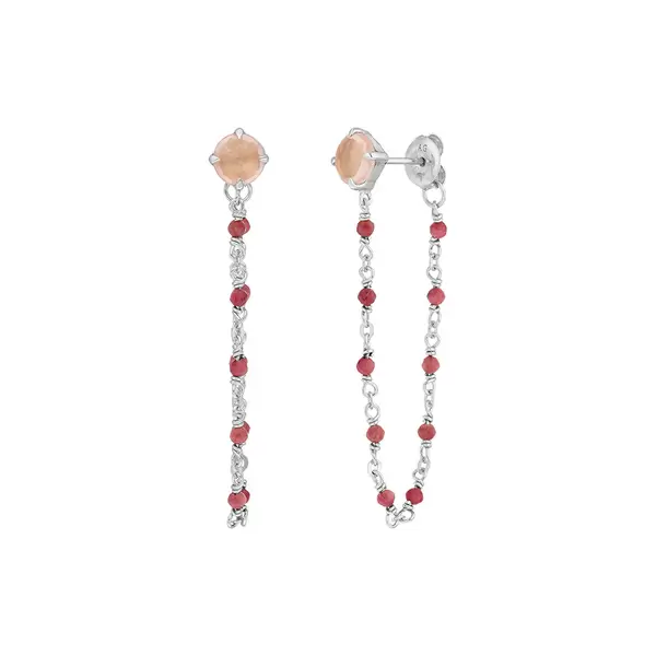 Leaf Jewelry Ohrhänger Flying Gems, Rosenquarz, 925 Sterlingsilber Zeitbegrenzte Promotion