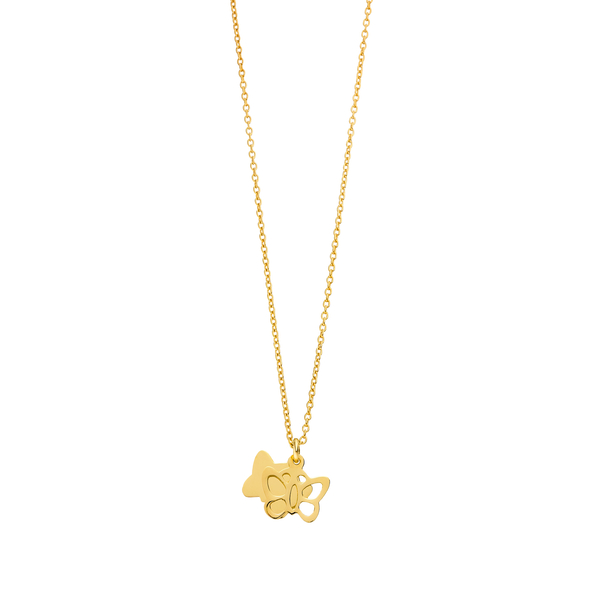 Leaf Jewelry Halskette SCHMETTERLING, 18 K Gelbgold vergoldet Bis zu 60% Rabatt