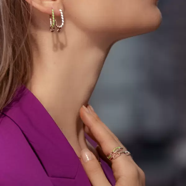 Leaf Jewelry Silber Creole, Rosegold, Neon Twist 50% Rabatt mit kostenlosem Versand