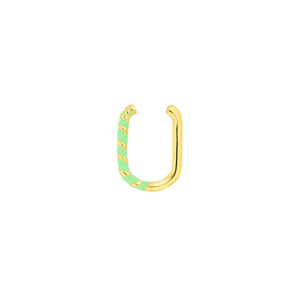 Leaf Jewelry Silber Earcuff, Gelbgold, Neon Twist Clearance-Verkauf