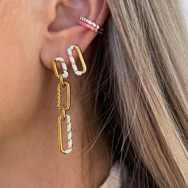 Leaf Jewelry Silber Earcuff, Gelbgold, Neon Twist Clearance-Verkauf