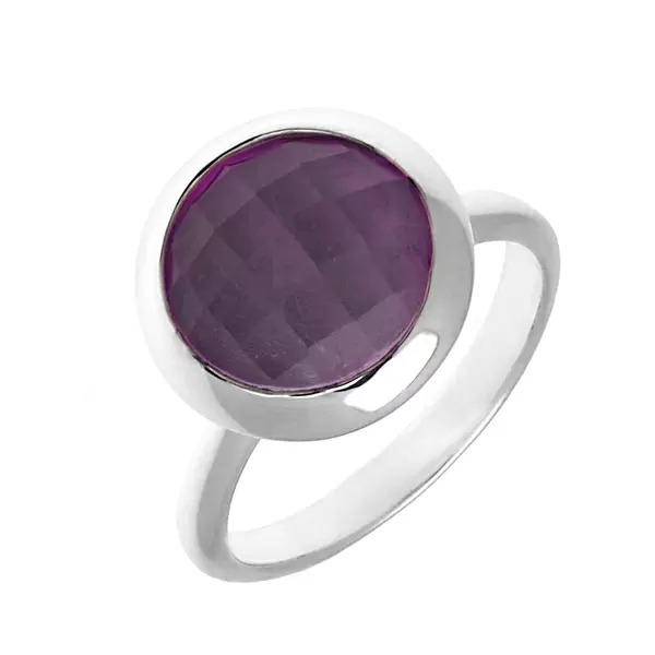 Leaf Jewelry Ring Amethyst, 925 Sterlingsilber, Amethyst, Gr.50 Speichern exportieren
