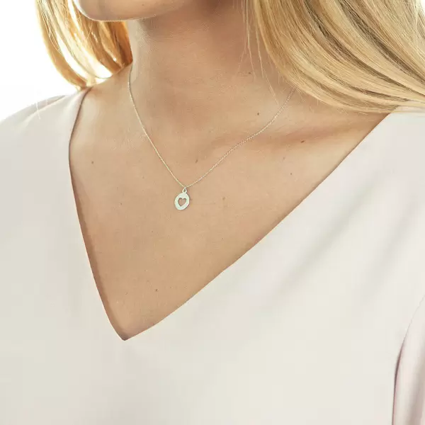 Leaf Jewelry Halskette Heart, 14 K Weißgold Günstiger Verkauf