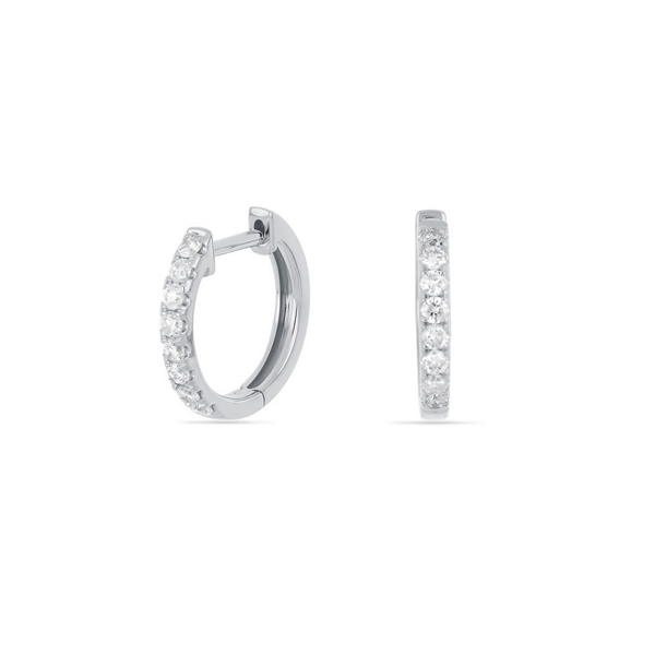 Leaf Jewelry Creole mit Diamanten, 18K Weißgold Fabrikverkauf