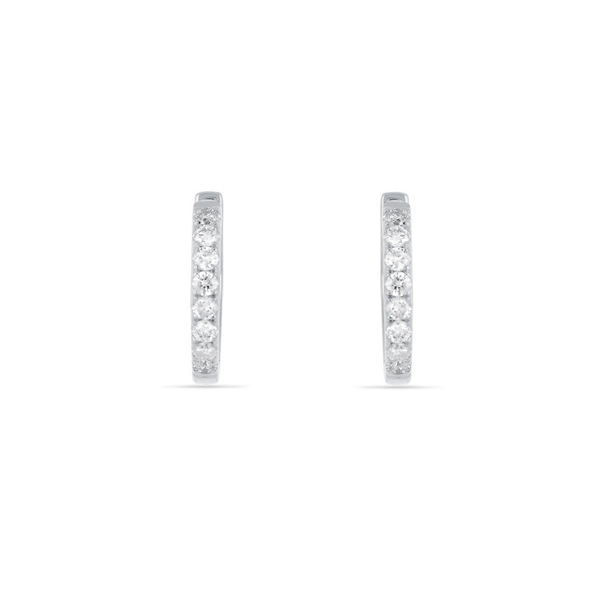 Leaf Jewelry Creole mit Diamanten, 18K Weißgold Fabrikverkauf