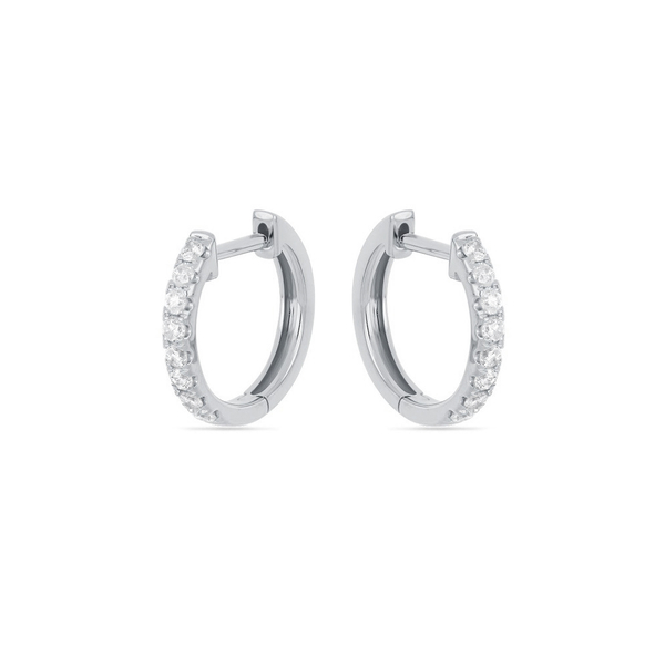 Leaf Jewelry Creole mit Diamanten, 18K Weißgold Fabrikverkauf