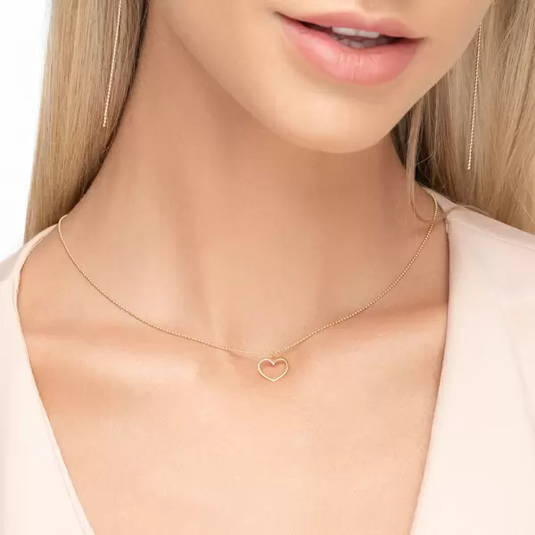 Leaf Jewelry Halskette GENTLE HEART, 14 K Gelbgold Limitierter Zeitrabatt