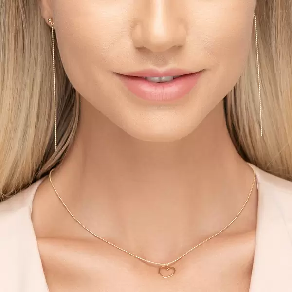 Leaf Jewelry Ohrringe Ball Chain, 14 K Gelbgold Sonderangebot
