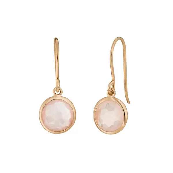 Leaf Jewelry Ohrringe Rosenquarz, 14 K Rosegold Flash Sale