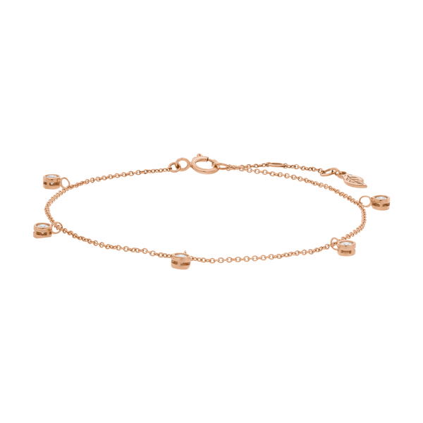 Leaf Jewelry Armkette "my first diamond" Charms, 14 K Rosegold Valentinstagsangebot