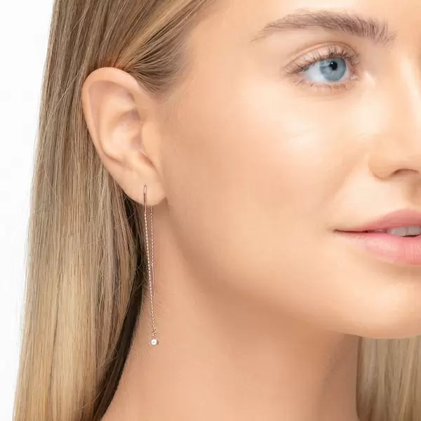 Leaf Jewelry Ohrringe "my first diamond", ball chain, 14 K Rosegold Lagerräumung