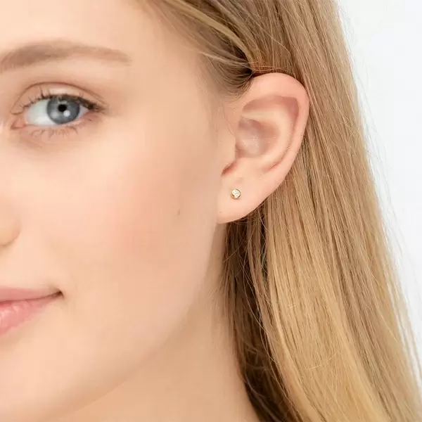 Leaf Jewelry Ohrstecker "my first diamond", 18 K Gelbgold Zeitlich begrenztes Angebot