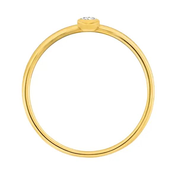Leaf Jewelry Ring "my first diamond", 14 K Gelbgold Bestseller