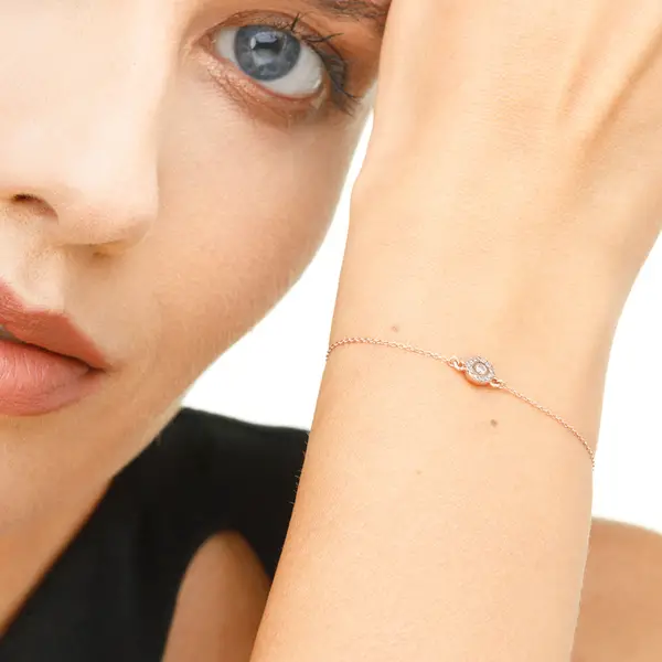 Leaf Jewelry Armkette Pavé II mit Diamanten, 18 K Rosegold Tägliche Deals