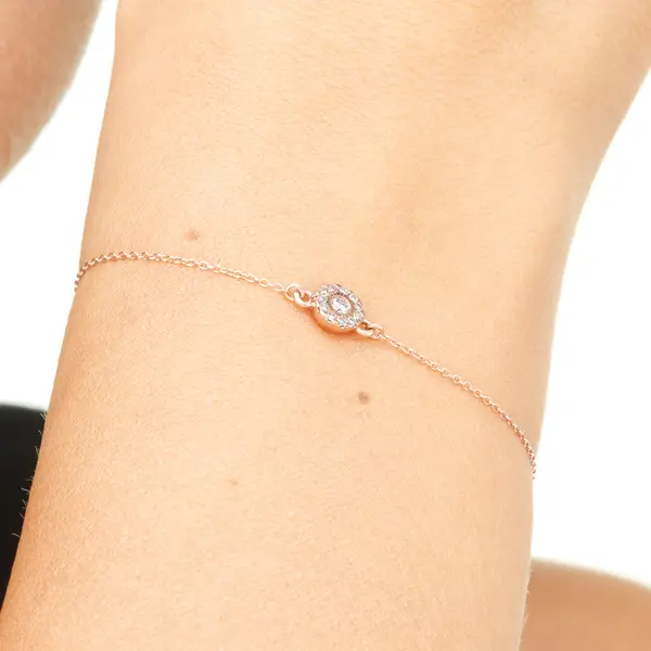 Leaf Jewelry Armkette Pavé II mit Diamanten, 18 K Rosegold Tägliche Deals