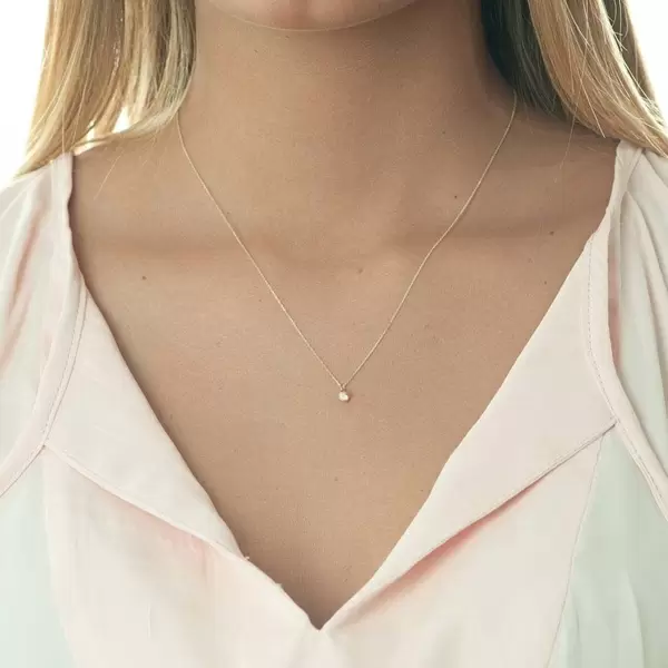 Leaf Jewelry Halskette Cabochon, Mondstein, 14 K Gelbgold VIP-Rabatte
