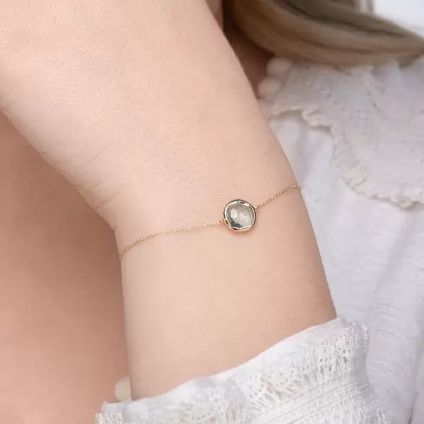 Leaf Jewelry Armkette Green Amethyst, 14 K Gelbgold Tiefpreis