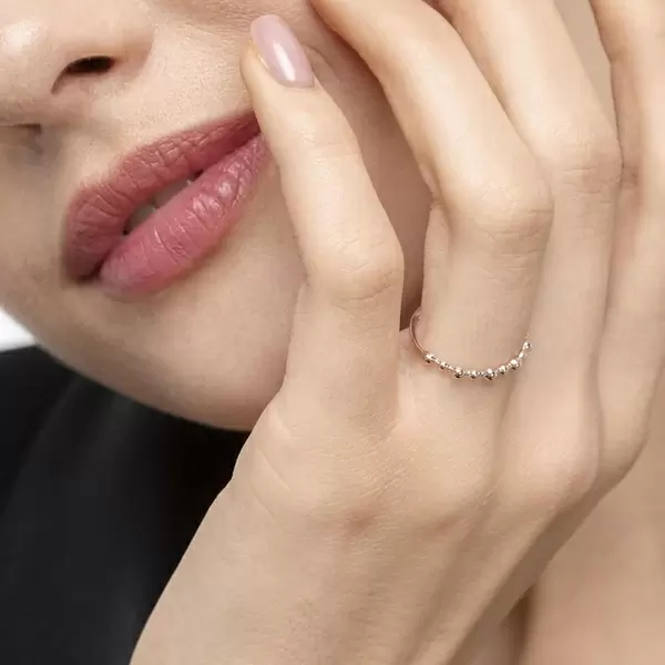 Leaf Jewelry Ring Kugel, 18 K Roségold Letzter Tag