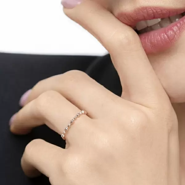 Leaf Jewelry Ring Kugel, 18 K Roségold Letzter Tag