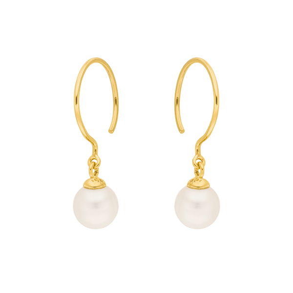 Leaf Jewelry Ohrhänger Single Pearls, 14K Gelbgold Bis zu 60% Rabatt