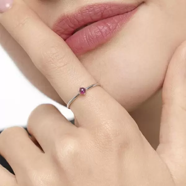 Leaf Jewelry Ring Cabochon, 14 K Weißgold, Rubin Bis zu 65% Rabatt