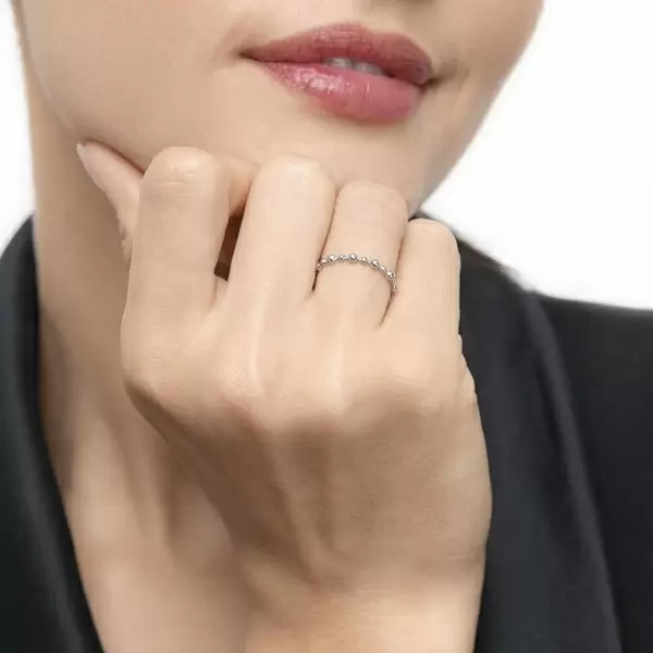 Leaf Jewelry Ring Kugel, 18 K Weißgold Nur noch ein Tag übrig