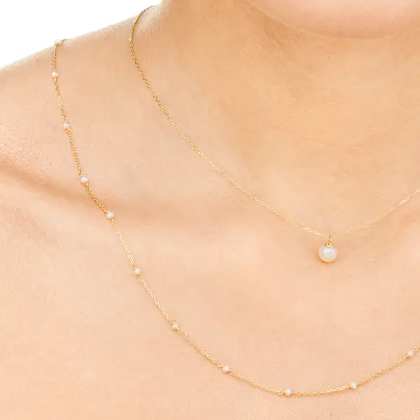 Leaf Jewelry Halskette Pearls, 14K Gelbgold 50% Rabatt mit kostenlosem Versand