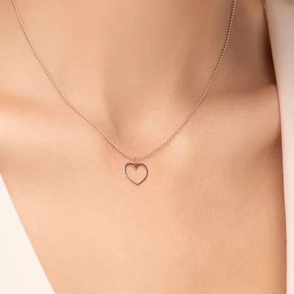 Leaf Jewelry Halskette GENTLE HEART, 14 K Rosegold Begrenzt auf 3 Tage