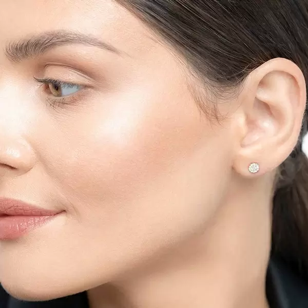 Leaf Jewelry Ohrringe Pavé mit Diamanten, 18 K Rose Gold Online