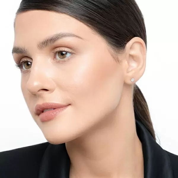 Leaf Jewelry Ohrringe Pavé mit Diamanten, 18 K Rose Gold Online