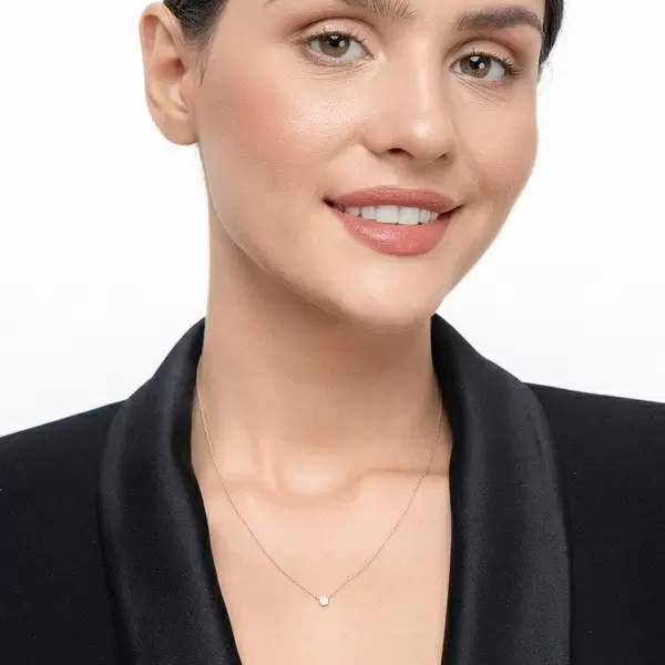 Leaf Jewelry Halskette "my first diamond", 14 K Rosegold Günstiger Verkauf