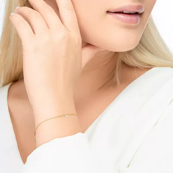 Leaf Jewelry Armkette Pure Diamanten, 18 K Gelbgold Blitzverkäufe