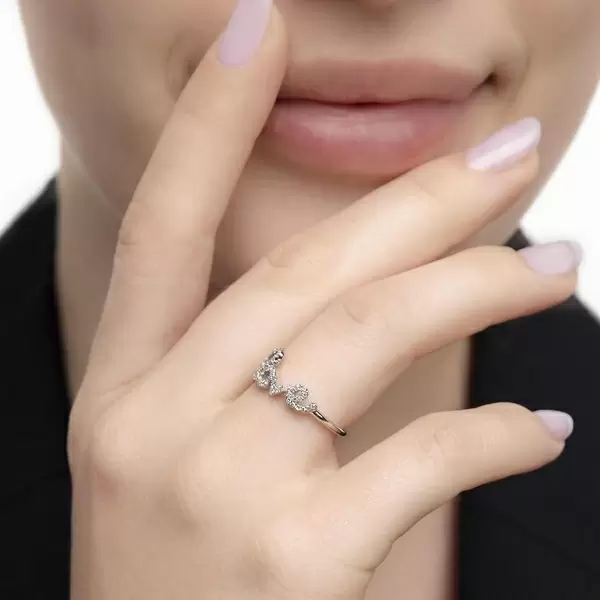 Leaf Jewelry Ring Love 18K Weissgold mit Diamanten Fabrik Onlineshop