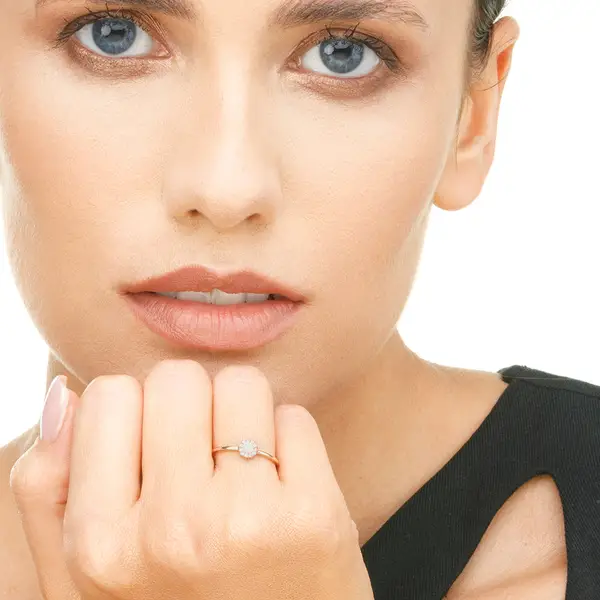 Leaf Jewelry Ring Pavé II, 18 K Roségold Günstig kaufen