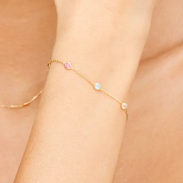 Leaf Jewelry Armkette Fine Gems, 14K Gelbgold Versandkostenfrei