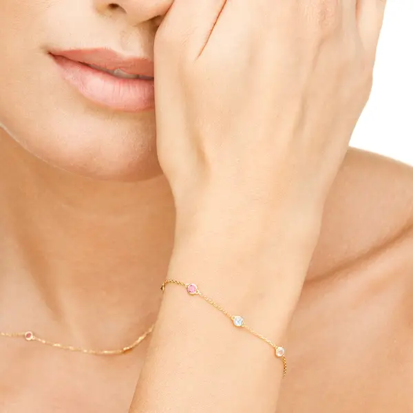 Leaf Jewelry Armkette Fine Gems, 14K Gelbgold Versandkostenfrei