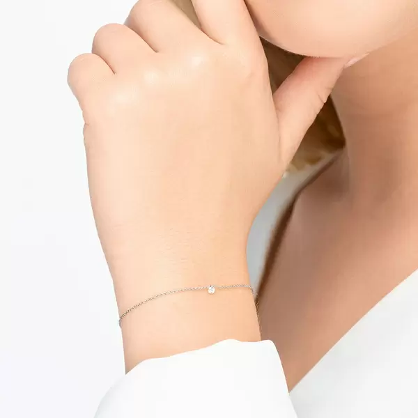 Leaf Jewelry Armkette Pure Diamanten, 18 K Weißgold Flash Sale