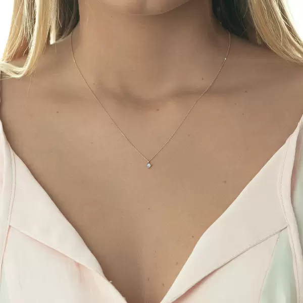 Leaf Jewelry Halskette Cabochon, Mondstein, 14 K Roségold Online Outlet