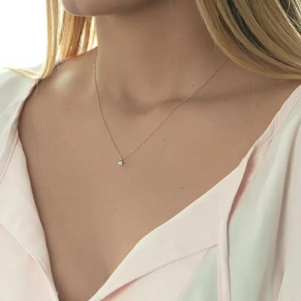 Leaf Jewelry Halskette Cabochon, Mondstein, 14 K Roségold Online Outlet