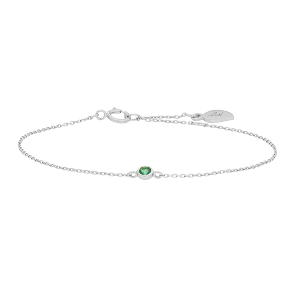 Leaf Jewelry Armkette Smaragd, 14K Weißgold Blitzangebot