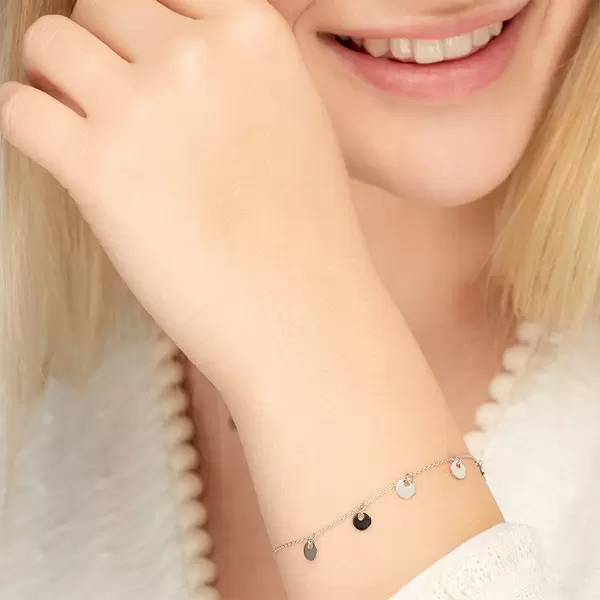 Leaf Jewelry Armkette Platelet, 14 K Weissgold Letzter Tag