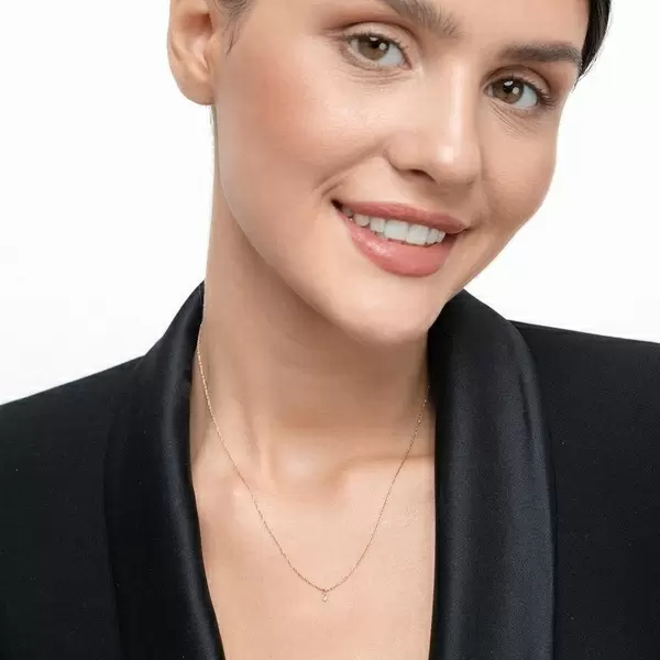 Leaf Jewelry Halskette Pure Diamant, 18 K Rosegold Bis zu 60% Rabatt