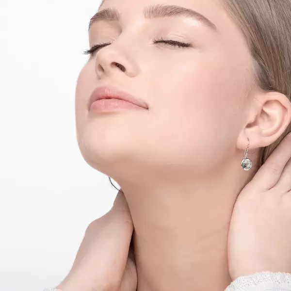 Leaf Jewelry Ohrringe Grüner Amethyst, 14 K Weißgold Bis zu 65% Rabatt