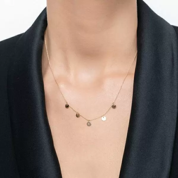 Leaf Jewelry Halskette Platelet, 14 K Gelbgold Super Rabatt